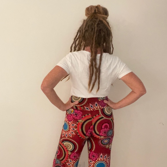 Colorful Palazzo Pants Size S/M - Picture 3 of 4